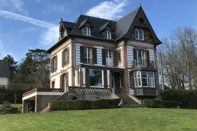 Image de Villa balnéaire de prestige à Houlgate, 14km Deauville vue mer pour 14 p