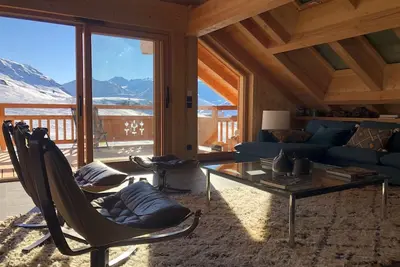 Image de Penthouse avec terrasse- 130m2, 4 chambres au pied des pistes et des remontées