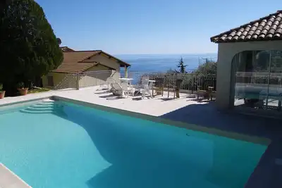 Image de Couleur Piscine: Villa mitoyenne, magnifique vue Mer 4 à 6 personnes