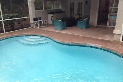 Image de Amelia Island Summer Beach Village Maison avec piscine privée et étapes de l'océan
