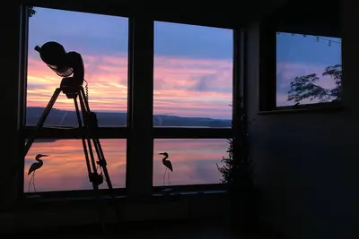 Image de Profitez du coucher de soleil et célébrez la beauté de toute saison sur le lac!