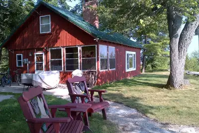 Image de Connexion Waterfront suédoise style Cabine sur Sand Bay, Door County - Moonlight magique