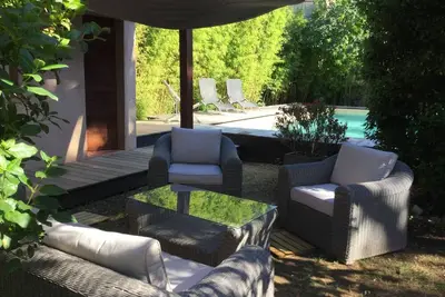 Image de Maison climatisée, 2\/3 chambres - Piscine privée, 5 mn a pieds  Plage&Commerces