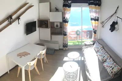 Image de Alpe d'Huez-Eclose Est : appartement contemporain vue plein Sud