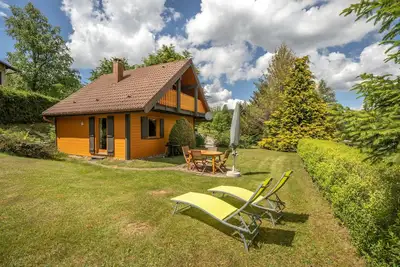 Image de Au calme, Chalet bois labellisé 3 CléVacances - 2 chambres-cheminée-wifi -