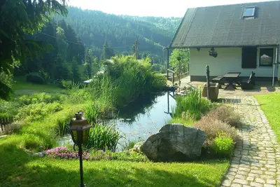 Image de Cottage pour 3 personnes et animal de compagnie avec cheminée, sauna, télévision par satellite, toilettes, baignoire