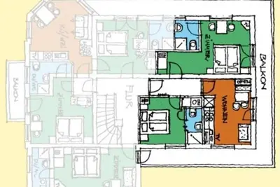 Image de App. Type C \/ 2 chambres \/ 2 salles de bain, Wc - Rosina Aberger, maison