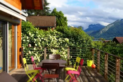 Image de Veyrier du Lac, villa indépendante, 6/8 personnes, calme, vue lac et montagne