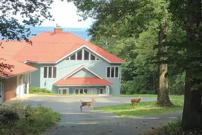 Image de Famille et amis se souviennent du lac Champlain dans le parc Adk