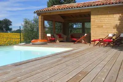 Image de Les Souches' Maison, design et charme, à Dignac avec Piscine Chauffée