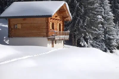 Image de Chalet deux étoiles, indépendant, récent, en pleine nature.