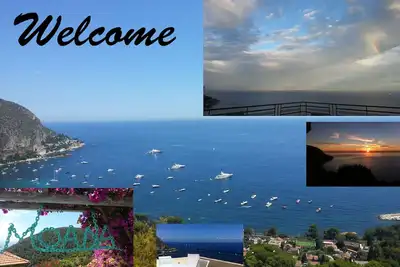 Image de Superbe villa surplombant la mer, grande terrasse et jardin