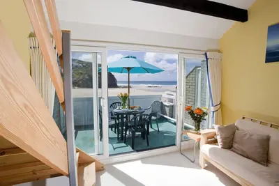 Image de Bel appartement avec vue sur la plage à Porthtowan, belle plage de sable, 4 couchages