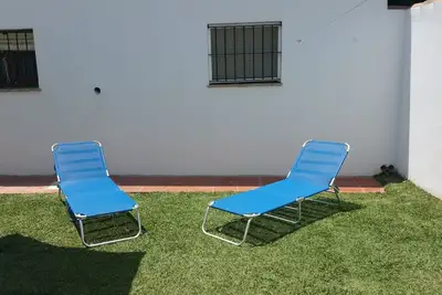 La maison de palme avec vue sur mer