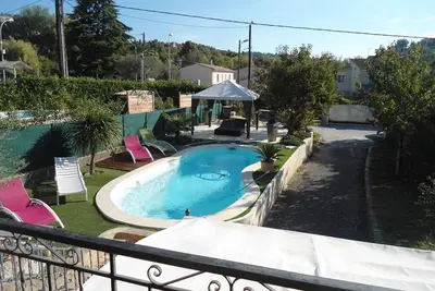 Image de Haut De Villa Avec Piscine Chauffee A La Gaude Village Proche Cagnes Et Nice