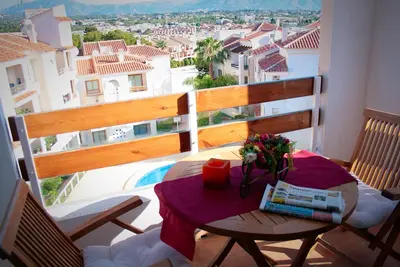 Image de Albir. L'endroit idéal pour se détendre. Piscine et vue.