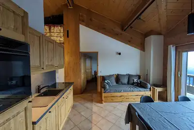 Image de Appartement, Bisanne - Les Saisies, pied des pistes, piscine, vue 180°, Wifi