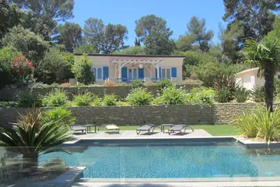 Image de Maison avec piscine privative, magnifique vue mer et plage à pied