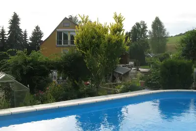 Image de Vacances en Suisse saxonne Jardin Piscine Cheminée Sports d'hiver