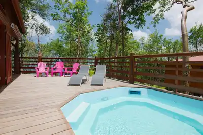 Image de Location lodge 1/6pers, 5 mn de la plage de Malendure, vue mer, piscine,