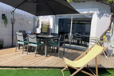 Image de Maison de charme centre bourg, totalement rénovée, proche plages Lit  et Contis