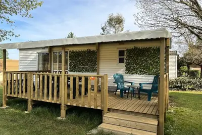 Image de Mobil-home Roller, 30 M2, 2 chambres, 2\/5 pers, Tv, terrasse couverte 18m2 5 personnes