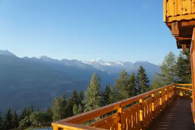 Image de Chalet authentique avec spa extérieur face au Mont BlancMont - chavin La Plagne
