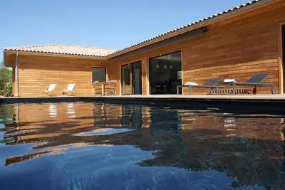 Image de Villa bois contemporaine - Piscine - Parentis proche Biscarrosse, 7-8 p.