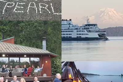 Image de Pearl's Beach House - Point White \/ Lynwood, front de mer sans banque, Mt. Rainier View