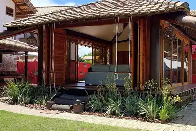 Image de Maison 4 Suites Praia Do Forte, Tout En Eucalyptus, Condominium FERMÉ, Wi-Fi.