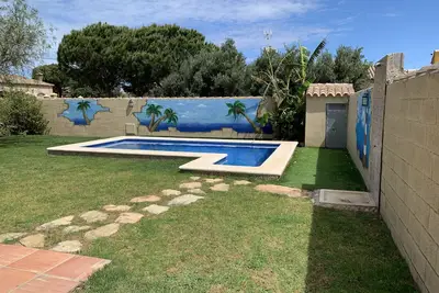 Image de Plage, piscine, calme et repos.