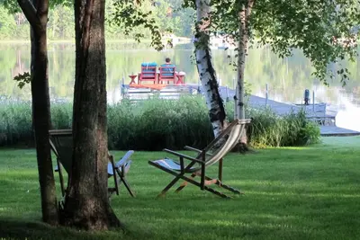 Image de Chalet moderne confortable. Beau terrain. Quai privé. Lac Shishebogama!