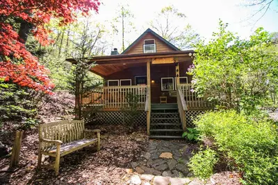 Image de Roe Ring! Cabine w \/ HotTub, WiFi, près de Boone sur stock ruisseau de truite