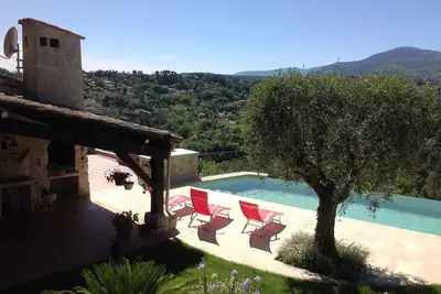 Image de Villa provençale dominante de 180 m2 très calme avec piscine à débordement
