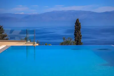 Image de Villa Belvedere, un paradis caché à Corfou. Villa de grand luxe avec vue imprenable