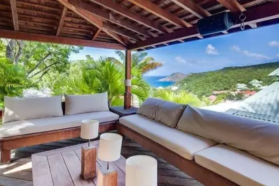 Image de villa de vacances de vacances Caraïbes, st. bts, st. barths, piscine, internet wi-fi, vue, jardin, promenade a la plage, court terme l