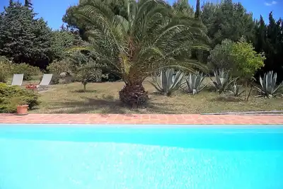 Image de Ancienne bergerie avec piscine, au milieu des pins, près de la mer.