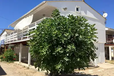 Image de Chalet en bord de plage avec terrasse et vue mer Ă Gruissan