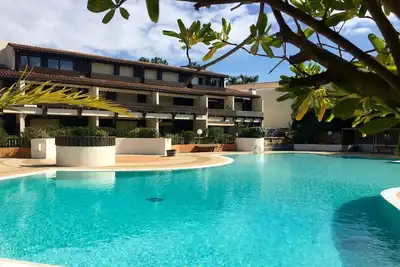 Duplex in the heart of Cap Ferret, in a residence with beautiful swimming pool