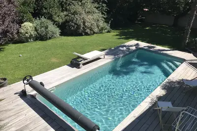Image de Maison d'architecte avec piscine chauffée