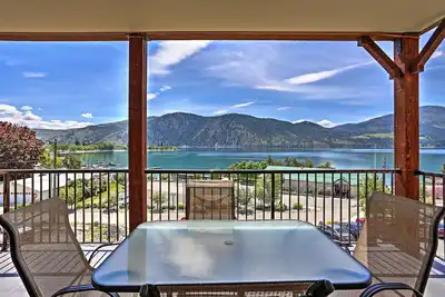 Image de Luxe sur le lac Chelan-piscine, bain à remous, vues incroyables, à pied des vignobles du centre-ville