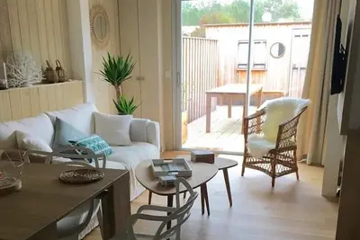 Image de Appartement duplex avec terrasse centre cap Ferret pour 4 : ultra mignon!