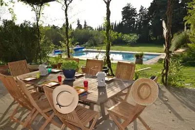 Image de Superbe Mas 18ème de 300m2, jardin paysager de 7 500m2 et piscine (12x8)
