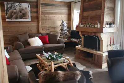 Image de A Megève comme dans un chalet, situation exceptionnelle et vue magnifique