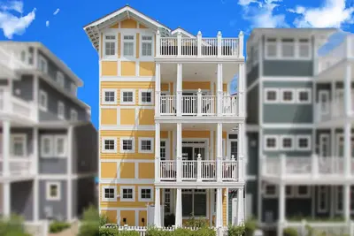 Image de Luxury Beach House est votre propre paradis privé. Bloquer 4 Story Jersey Shore Beach