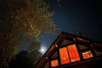 Image de True Cabin sur un lac de sable clair. 5 types de bateaux pour vous. MĂŞme un sauna.