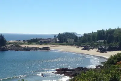 Maine Cottage sur une belle plage de sable, Indian Point, Georgetown