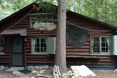Image de Chalet en bois unique avec vue sur le lac Michigan