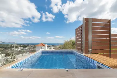 Image de Maison d'été à Kalathos près de Lindos avec vue sur la mer