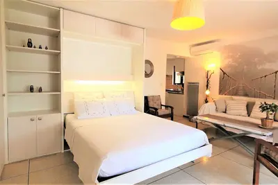 Image de Studio classé tourisme 3 étoiles, clim. , terrasse, jardin, parking, plage 450 m
